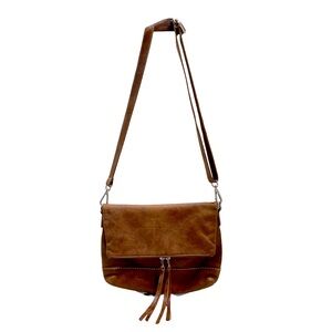 Roots Canada Suede Leather Crossbody Bag‎ with Tassels